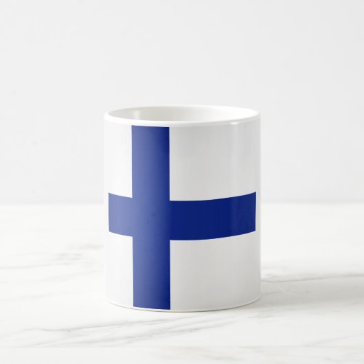 Coole finnische Flagge Kaffeetasse (Mittel)