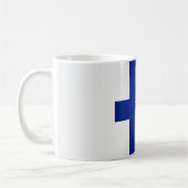 Coole finnische Flagge Kaffeetasse (Links)