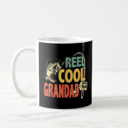 Coole Fischer Fischerei Vintager Walfang Cool Groß Kaffeetasse (Links)
