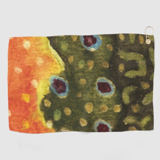 Coole Fischerei Golfhandtuch (Horizontal)