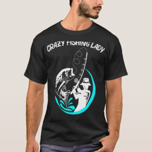 Coole Fischerei-Kunst für Frauen Mama Angler Fisch T-Shirt