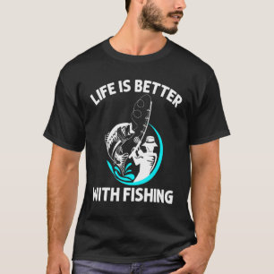 Coole Fischerei-Kunst für Männer Frauen Fischer An T-Shirt