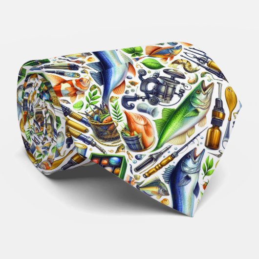 Coole Fischliebhaber Krawatte (Gerollt)