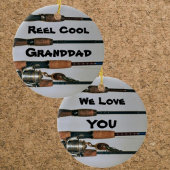 Coole Fisherman Rods und Reel fotografisch Keramik Ornament