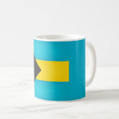 Coole Flagge Bahamas Kaffeetasse (VorderseiteRechts)