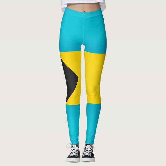 Coole Flagge Bahamas Leggings (Vorderseite)