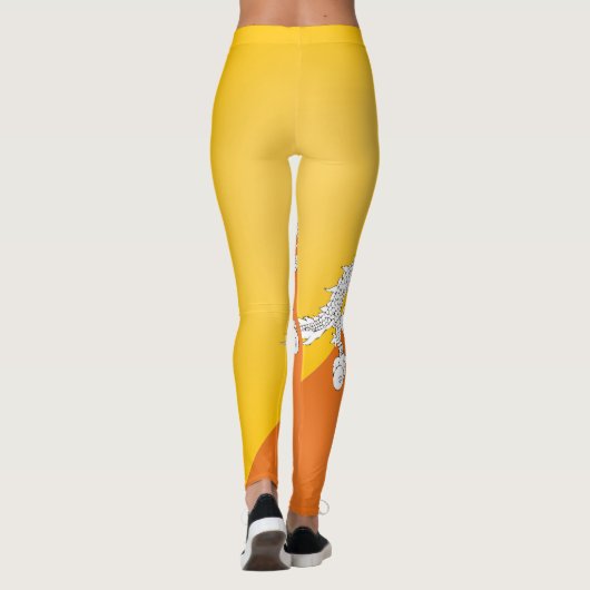 Coole Flagge Bhutans Leggings (Rückseite)