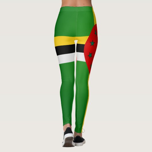 Coole Flagge Dominicas Leggings (Rückseite)