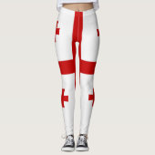 Coole Flagge Georgiens Leggings (Vorderseite)