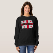 Coole Flagge Georgiens Sweatshirt (Vorne ganz)