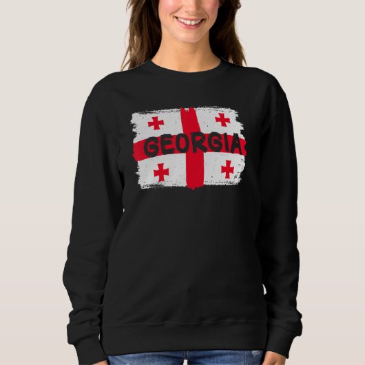 Coole Flagge Georgiens Sweatshirt (Vorderseite)
