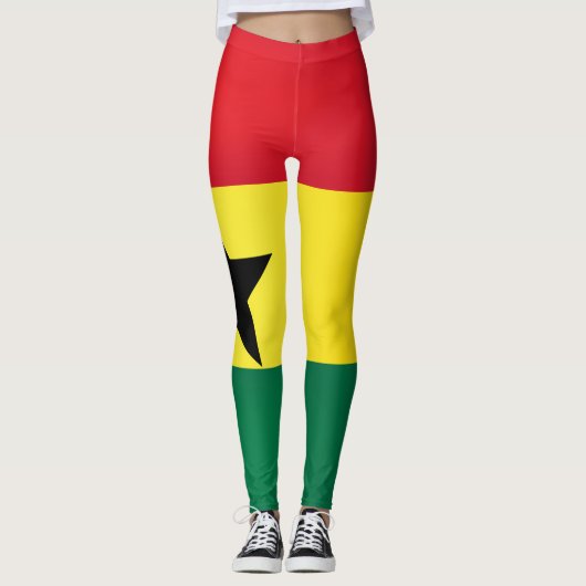 Coole Flagge Ghanas Leggings (Vorderseite)