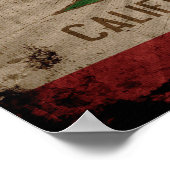Coole Flagge Grunge California Poster (Ecke)