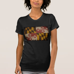 Coole Flagge Grunge Maryland T-Shirt