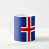 Coole Flagge Islands Kaffeetasse (Vorderseite Links)