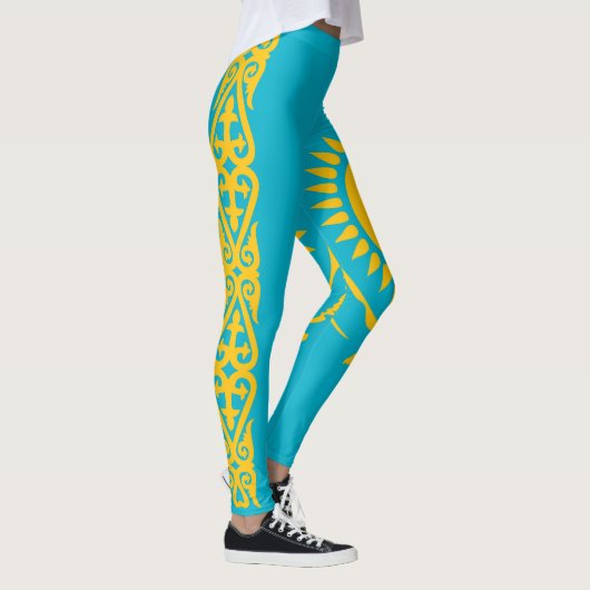 Coole Flagge Kasachstans Leggings (Rechts)