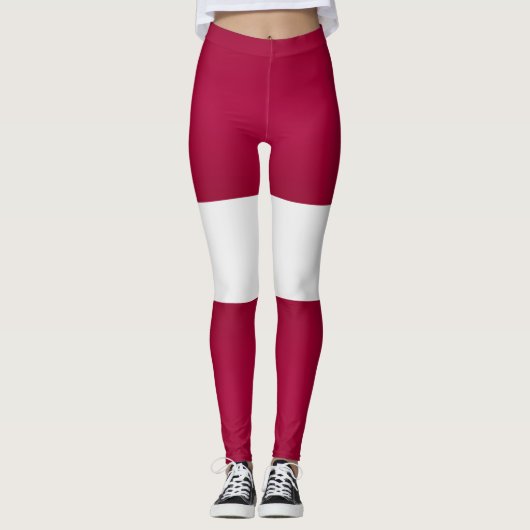 Coole Flagge Lettlands Leggings (Vorderseite)