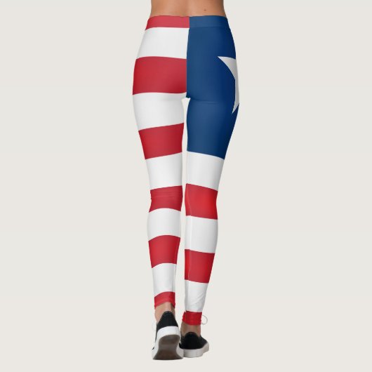 Coole Flagge Liberias Leggings (Rückseite)