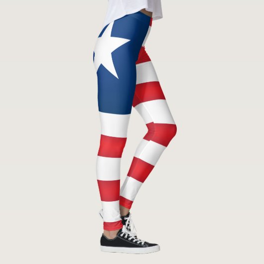 Coole Flagge Liberias Leggings (Rechts)