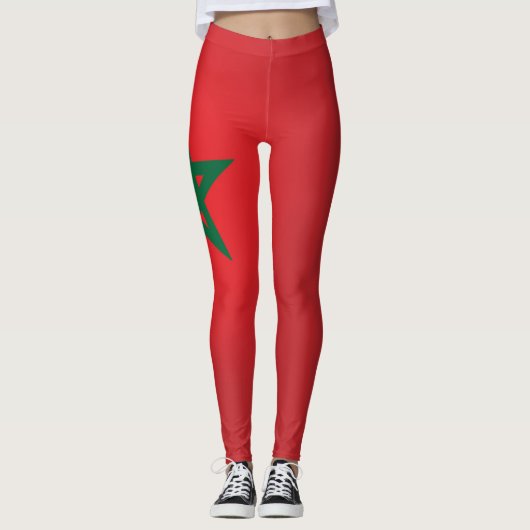 Coole Flagge Marokkos Leggings (Vorderseite)