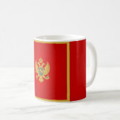 Coole Flagge Montenegros Kaffeetasse (VorderseiteRechts)