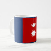 Coole Flagge Nepals Kaffeetasse (Vorderseite Links)