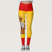 Coole Flagge Spaniens Leggings (Vorderseite)