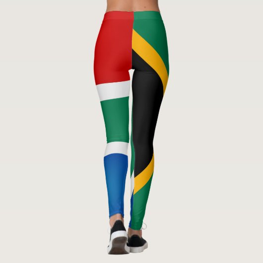 Coole Flagge Südafrikas Leggings (Rückseite)