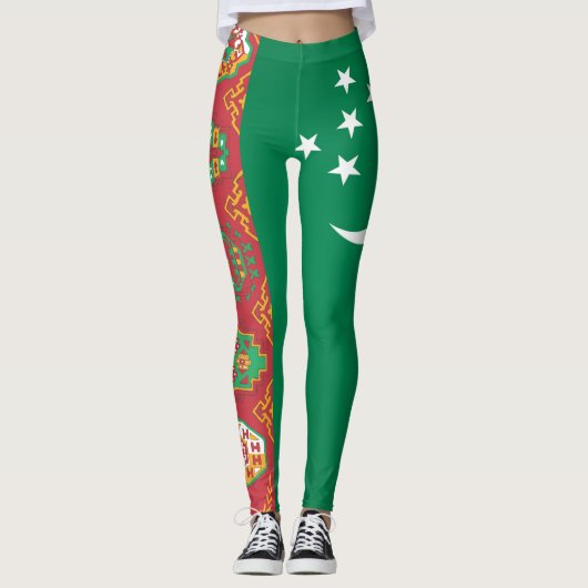 Coole Flagge Turkmenistans Leggings (Vorderseite)