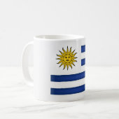 Coole Flagge Uruguays Kaffeetasse (Vorderseite Links)