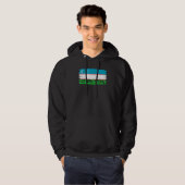 Coole Flagge Usbekistans Hoodie (Vorne ganz)