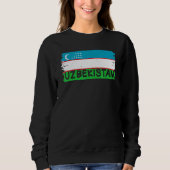 Coole Flagge Usbekistans Sweatshirt (Vorderseite)