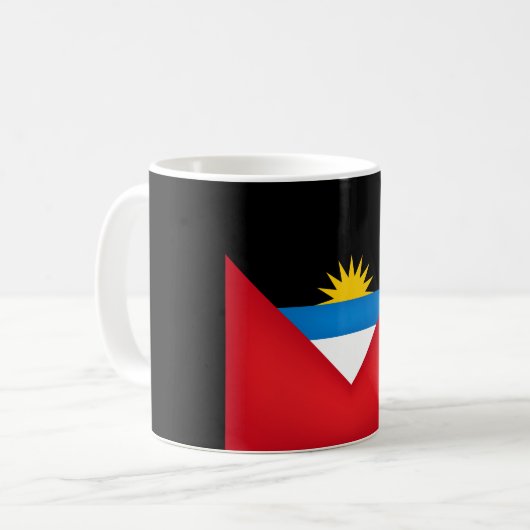 Coole Flagge von Antigua und Barbuda Kaffeetasse (Vorderseite Links)