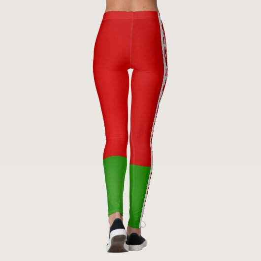 Coole Flagge von Belarus Leggings (Rückseite)