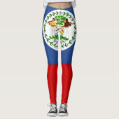 Coole Flagge von Belize Leggings (Vorderseite)