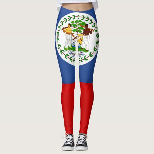 Coole Flagge von Belize Leggings (Vorderseite)