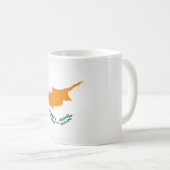 Coole Flagge Zypern Kaffeetasse (VorderseiteRechts)