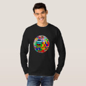 Coole Flaggen des Weltbildes T-Shirt (Vorne ganz)