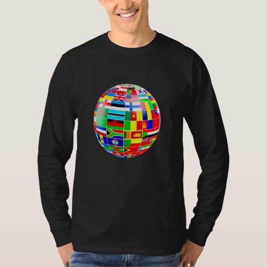 Coole Flaggen des Weltbildes T-Shirt (Vorderseite)