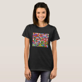 Coole Flaggen des Weltbildes T-Shirt (Vorne ganz)