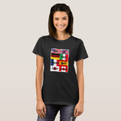 Coole Flaggen des Weltbildes T-Shirt (Vorne ganz)