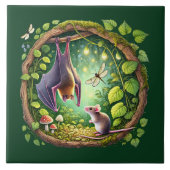 Coole Fledermausliebhaber Fliese (Vorderseite)