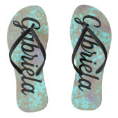Coole Flip Flops mit Ihrem Namen Badesandalen (Fußbett)