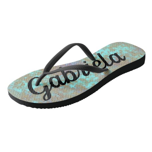Coole Flip Flops mit Ihrem Namen Badesandalen (Schrägansicht)