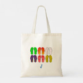 Coole Flipflops Strand Leben monogrammiert Tragetasche (Rückseite)