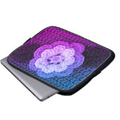 Coole florale Kunsthandwerkskreuzung Laptopschutzhülle (Vorne Knopf)