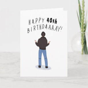 Coole Fonz Happy Days 40. Geburtstagskarte Karte