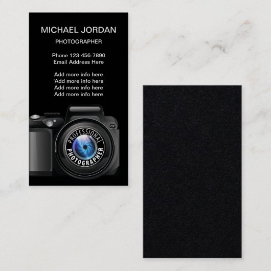 Coole Fotograf-Fotografie-Dienstleistungen Visitenkarte (Vorne/Hinten)