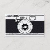 Coole Fotokamera Moderne Schwarze Illustration Visitenkarte (Vorderseite)