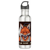 Coole Fox-Geschenke für Basketball-Liebhaber Coach Edelstahlflasche (Vorderseite)